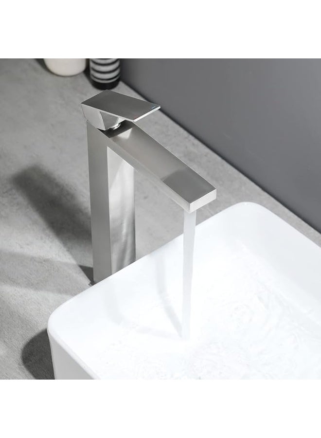 YD Square Basin Mixer Tap Long Body | Modern Bathroom Sink Faucet | Single Lever Water Mixer | Deck Mounted Wash Basin Tap | Durable Brass Construction - Image 2